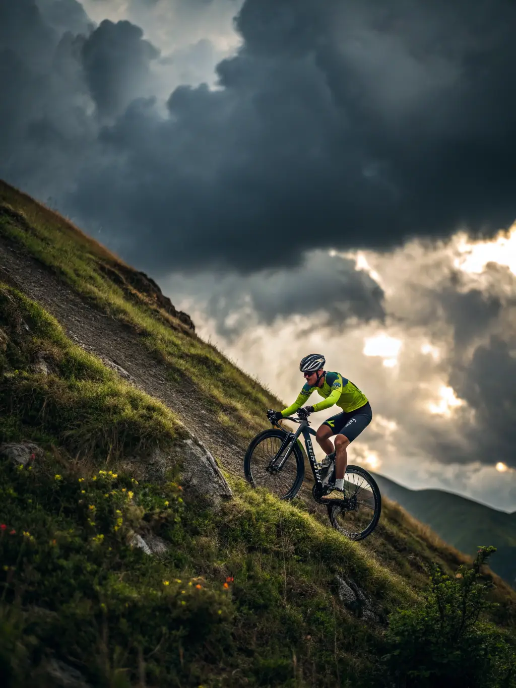A cyclist wearing ECVA branded gear participating in a group training session on a sunny day, focusing on improving their speed and agility.